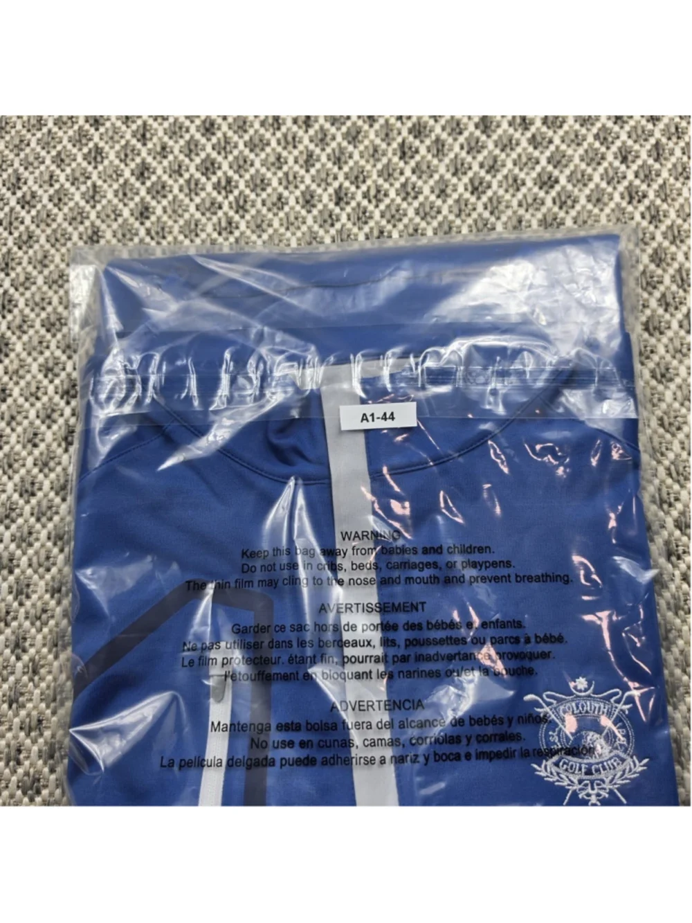 Peter Millar Clouth Golf Club Crown Sport Vest Quarter Zip Blue Large